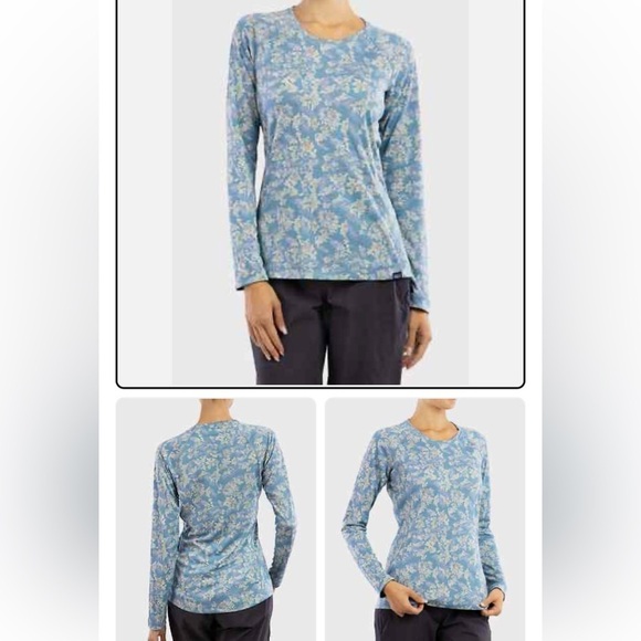 Patagonia Capilene Midweight Floral Long Sleeve Pullover Baselayer / large - Picture 2 of 14